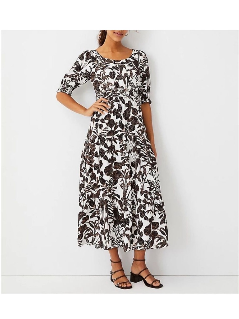 Ann Taylor Fall Foilage Print Dress Size 12 NWT